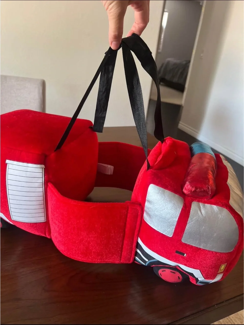 Plush Red Fire Truck Kids Costume - Fire Dept